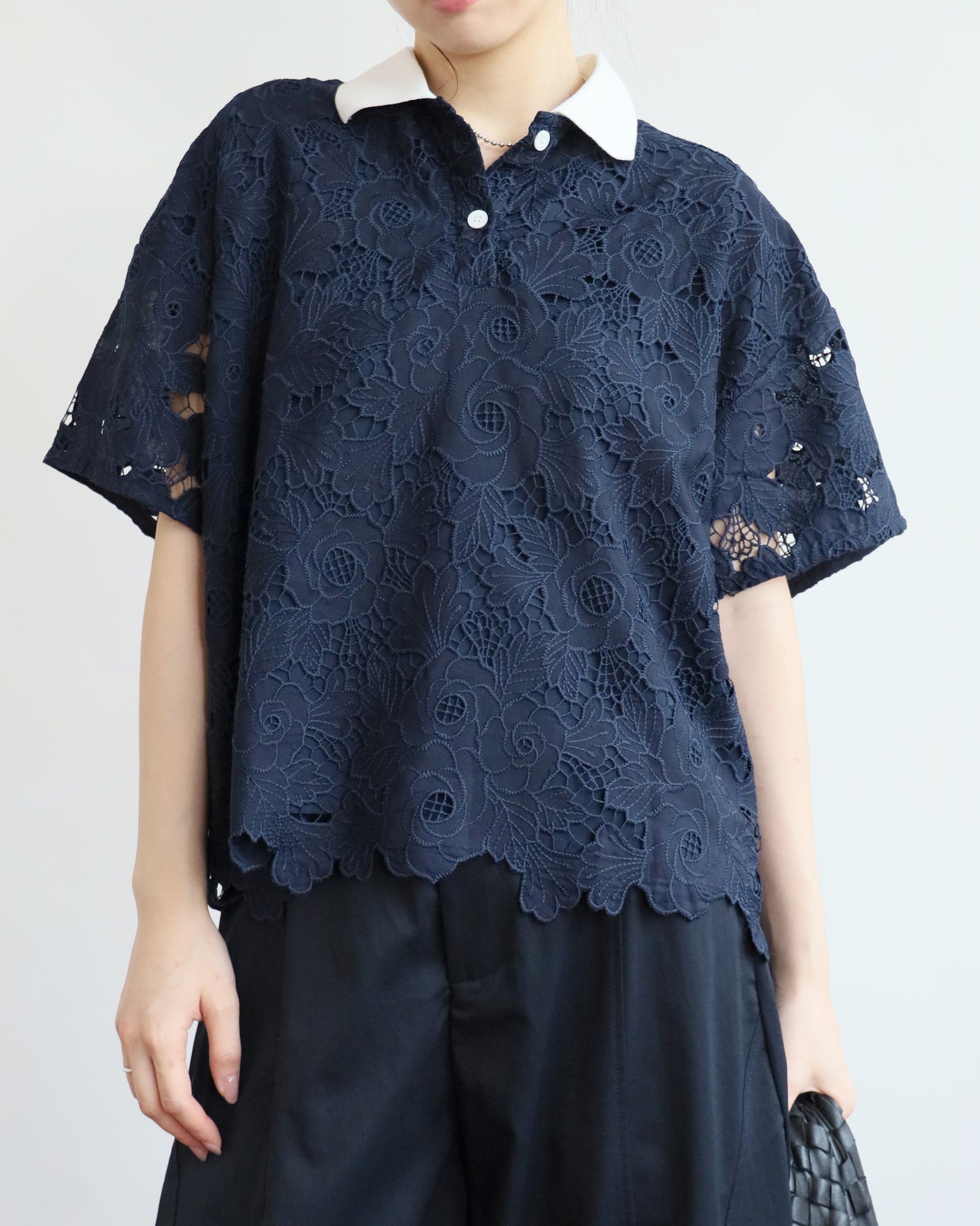 Lace Polo Shirt