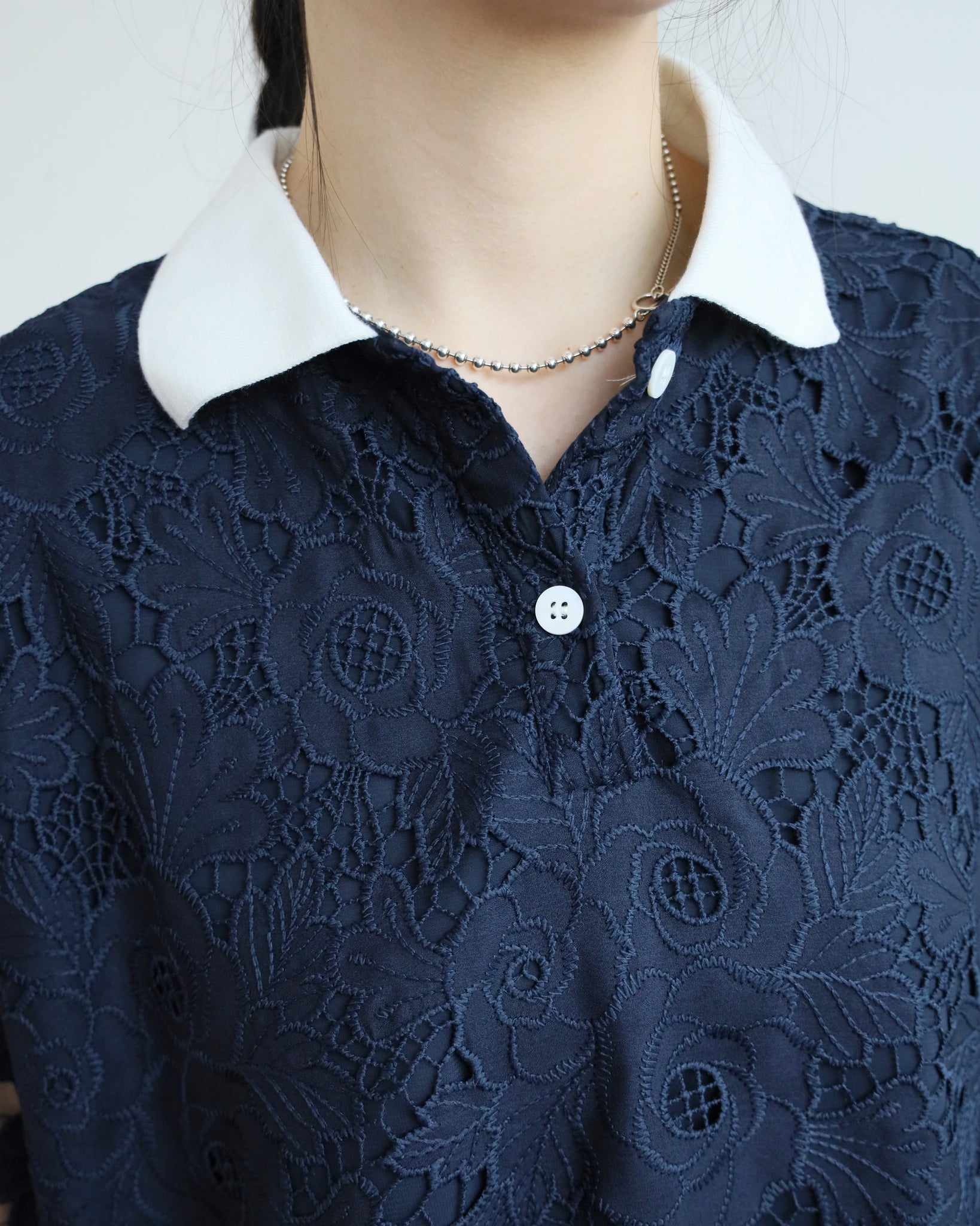 Lace Polo Shirt