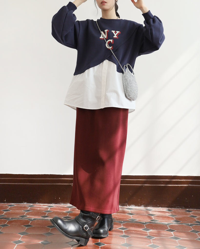 Shirt Layer Sweatshirt (2 colors)