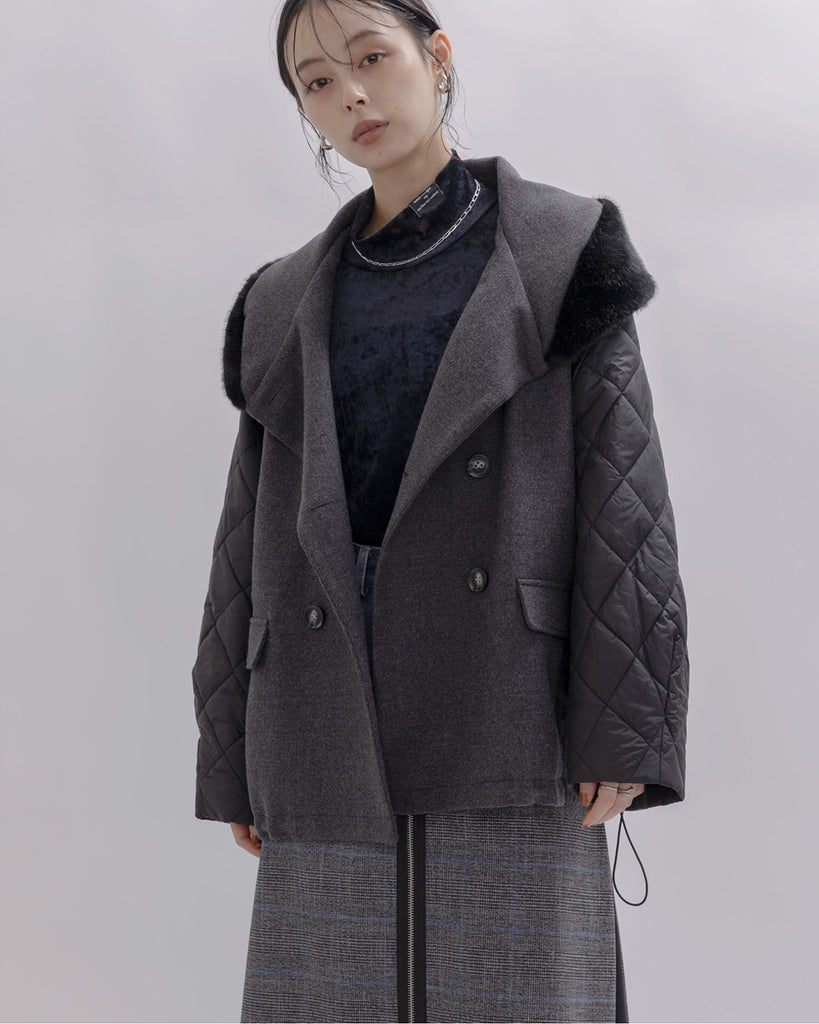 Japan Brand - Mix Fabric Quilted Jacket