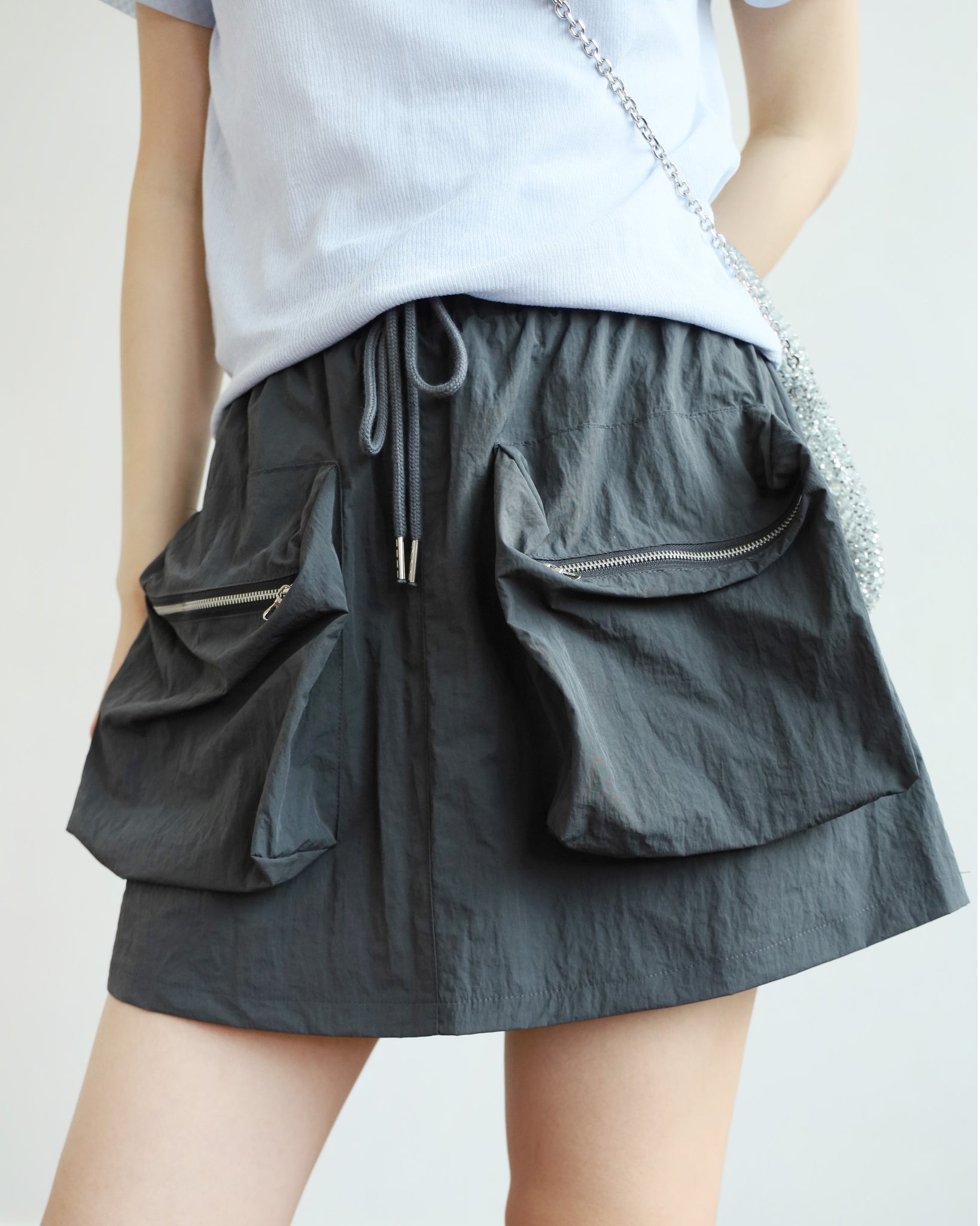 Front Pockets Skirt (2 colors)