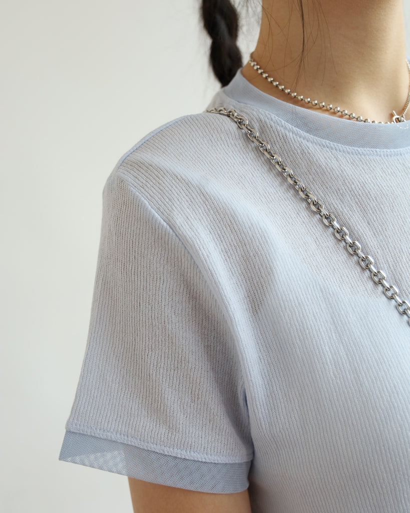 Mesh Trimmed Top (5 colors)