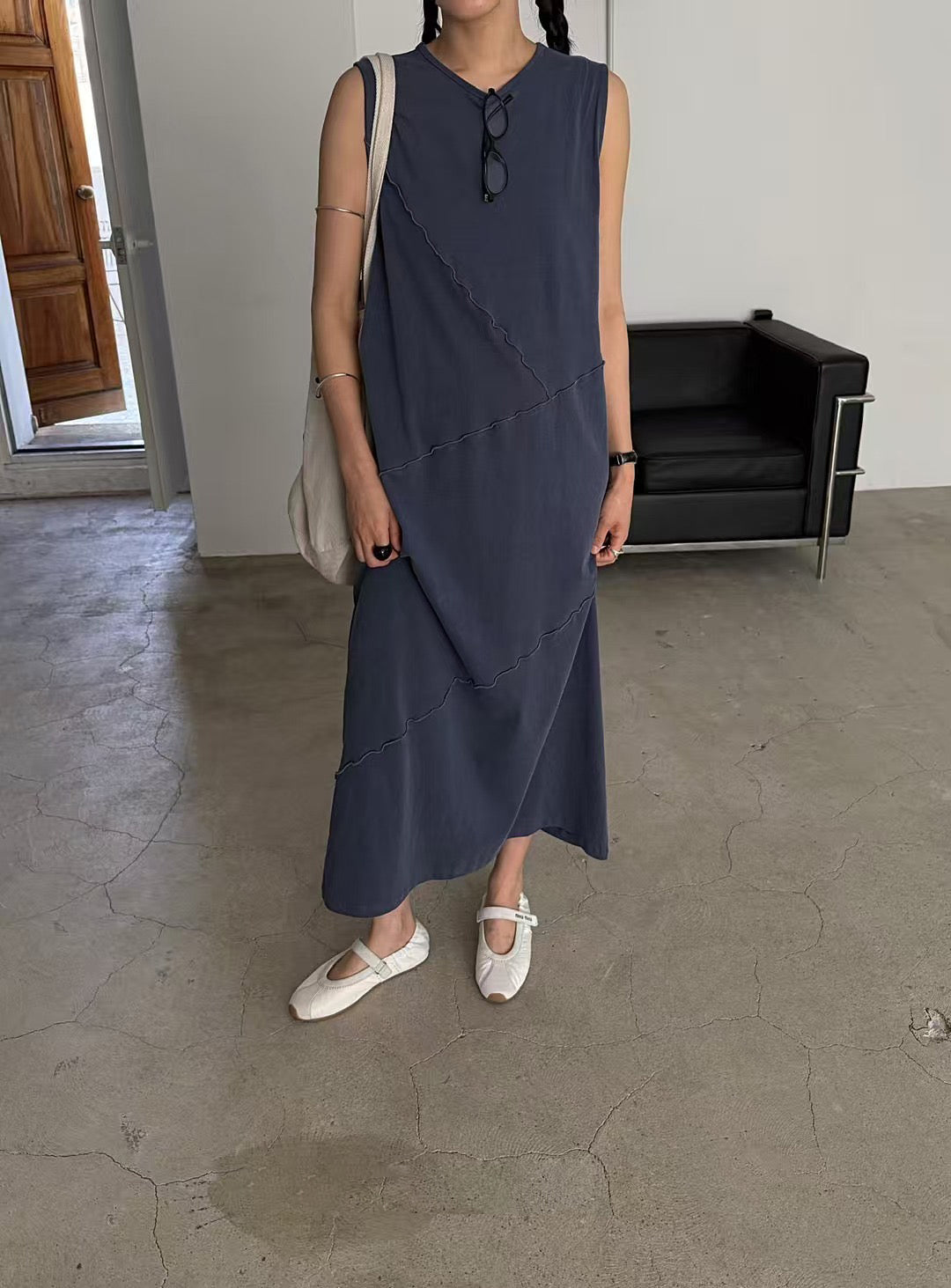 Seamed Details Dress