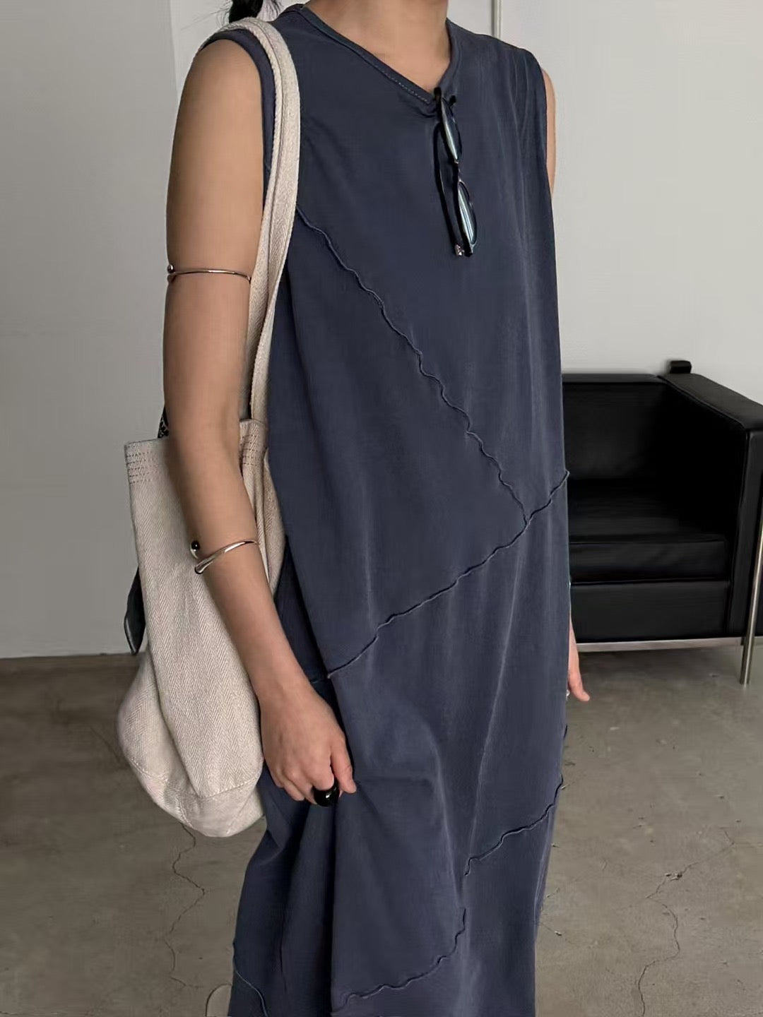 Seamed Details Dress