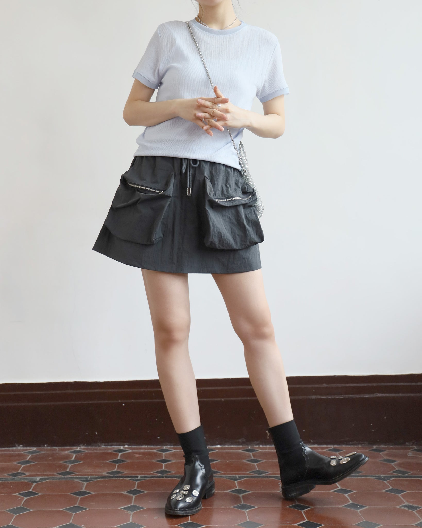 Mesh Trimmed Top (5 colors)