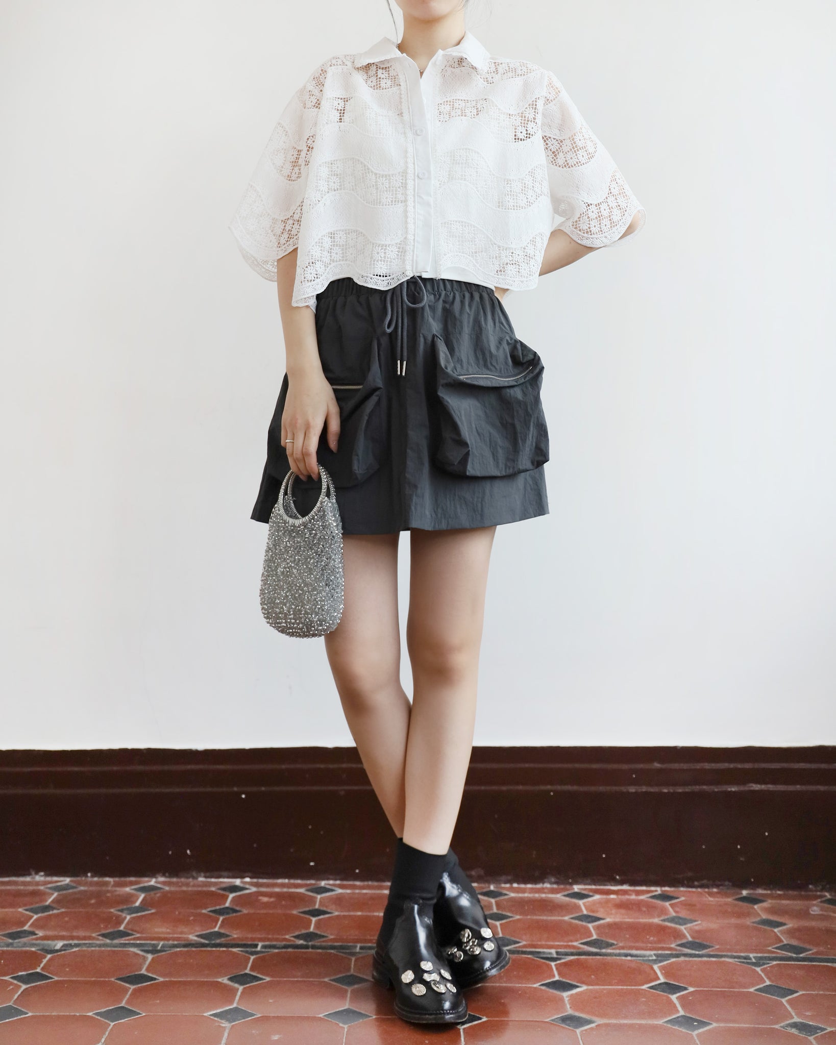 Daisy Crochet Shirt (2 colors)