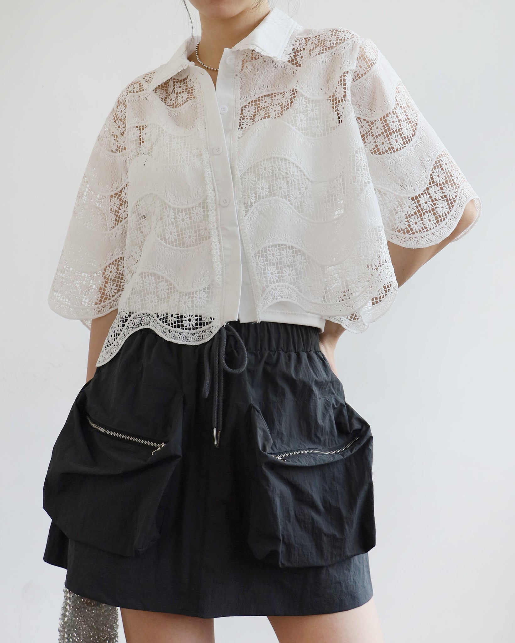Daisy Crochet Shirt (2 colors)