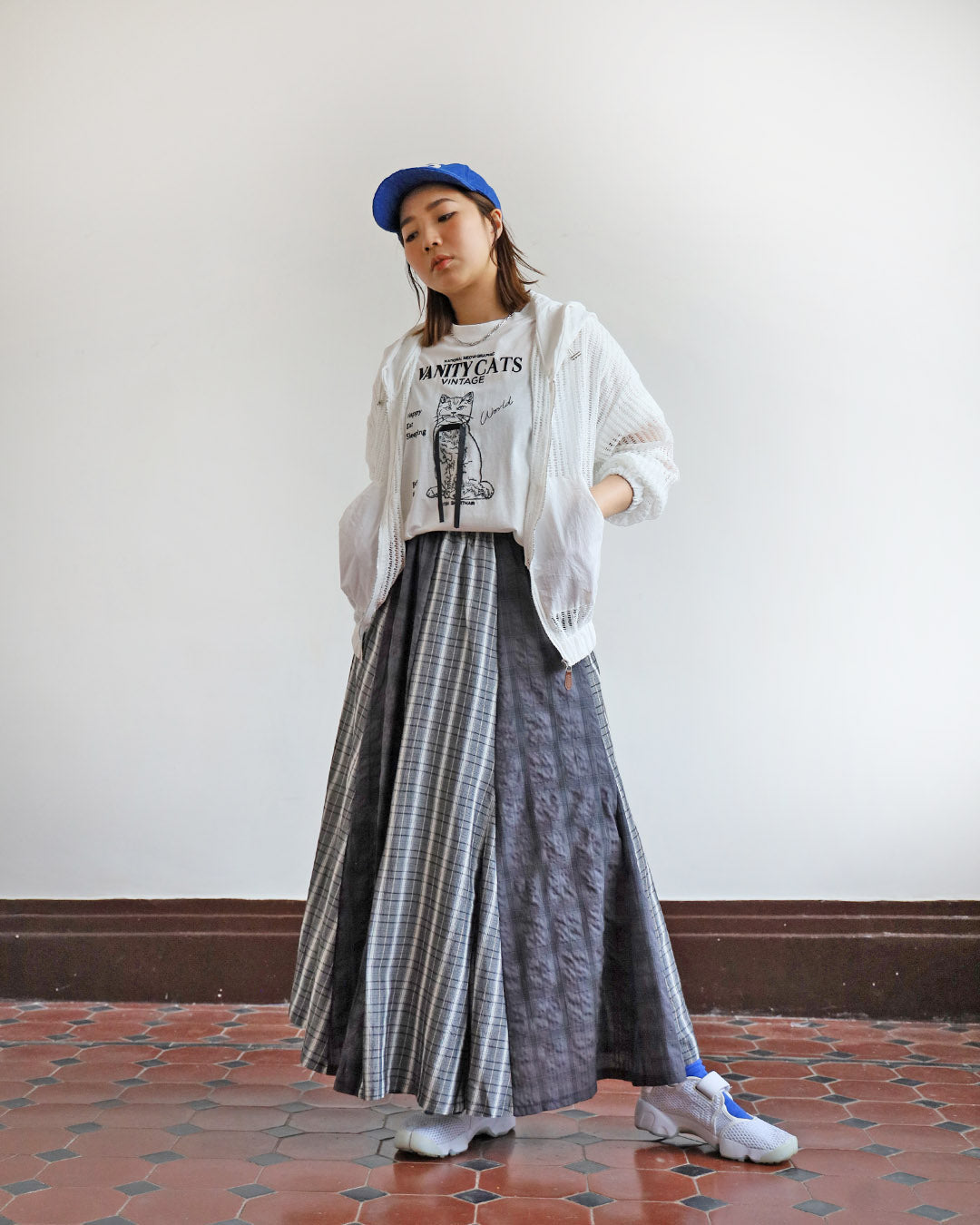 Fabric Mix Checker Skirt