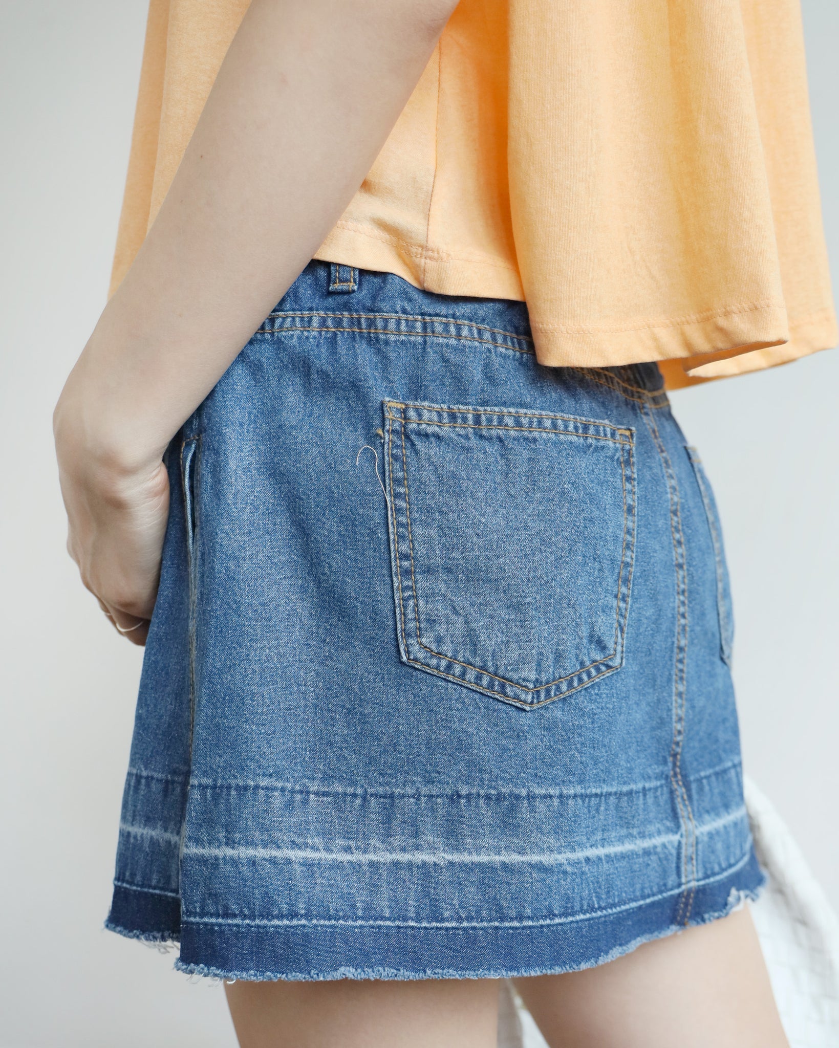 *Front Pockets Denim Skorts (Size S-L)