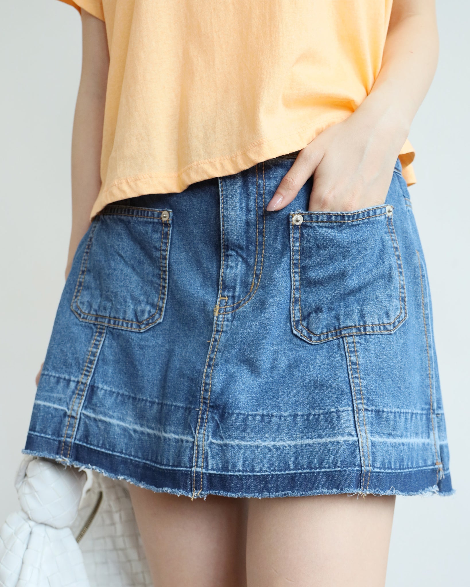 *Front Pockets Denim Skorts (Size S-L)