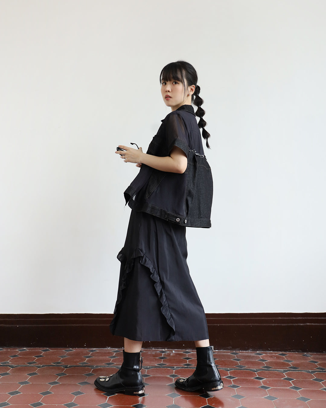 Ruffle Trimmed Skirt (3 color)