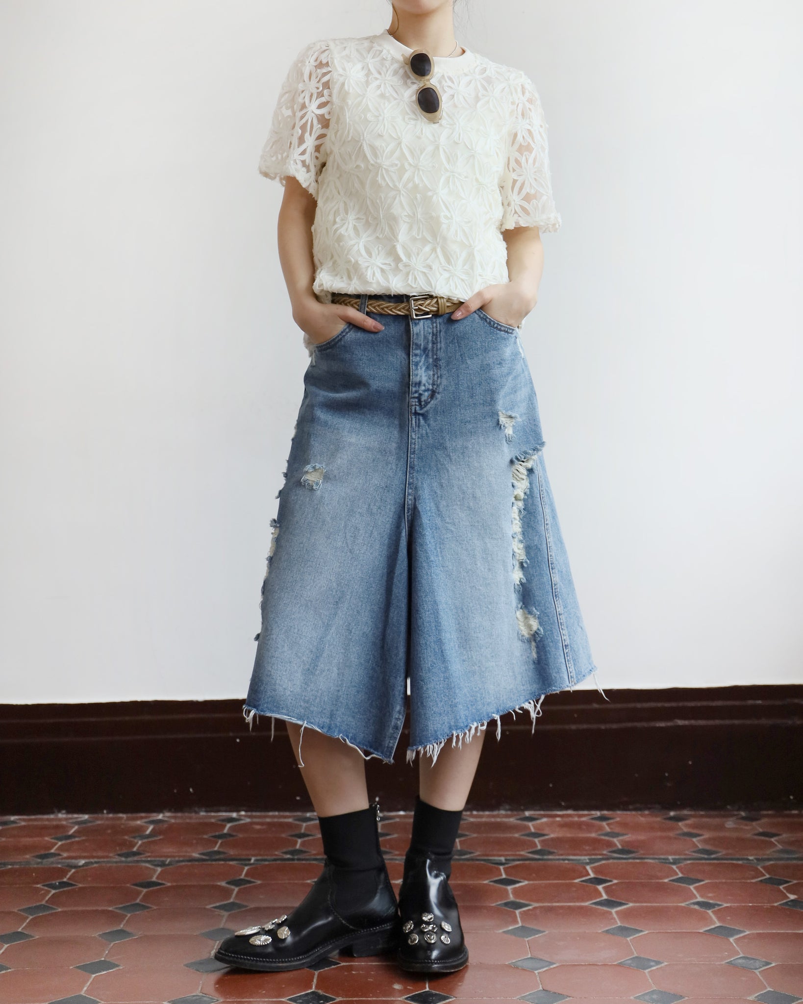 *Ripped Skirt (Size S-XL)