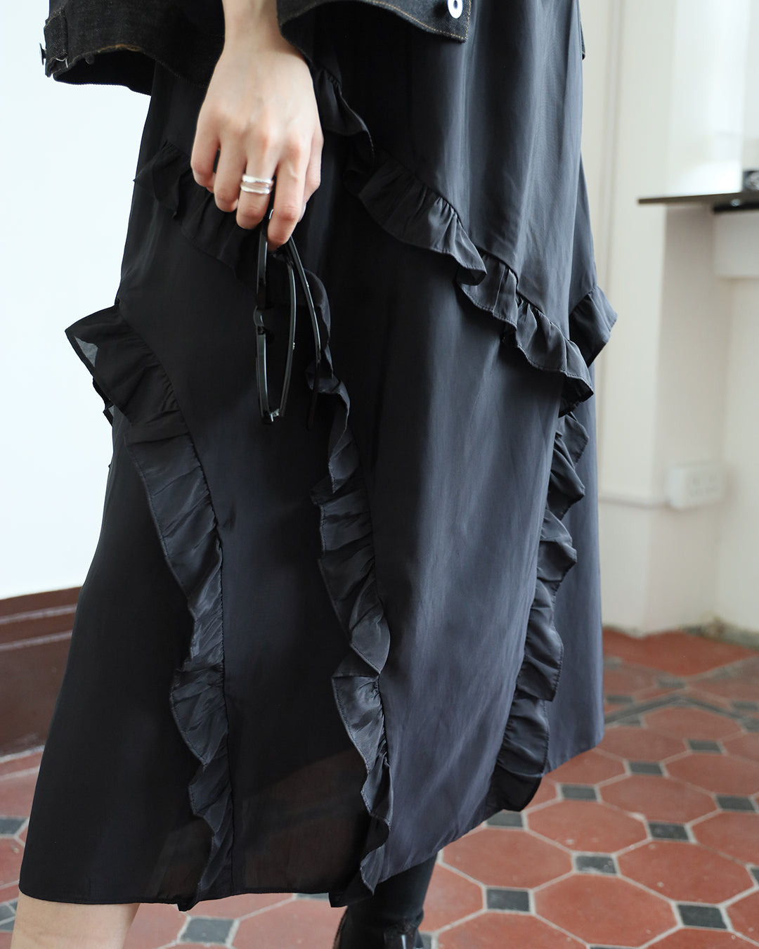 Ruffle Trimmed Skirt (3 color)