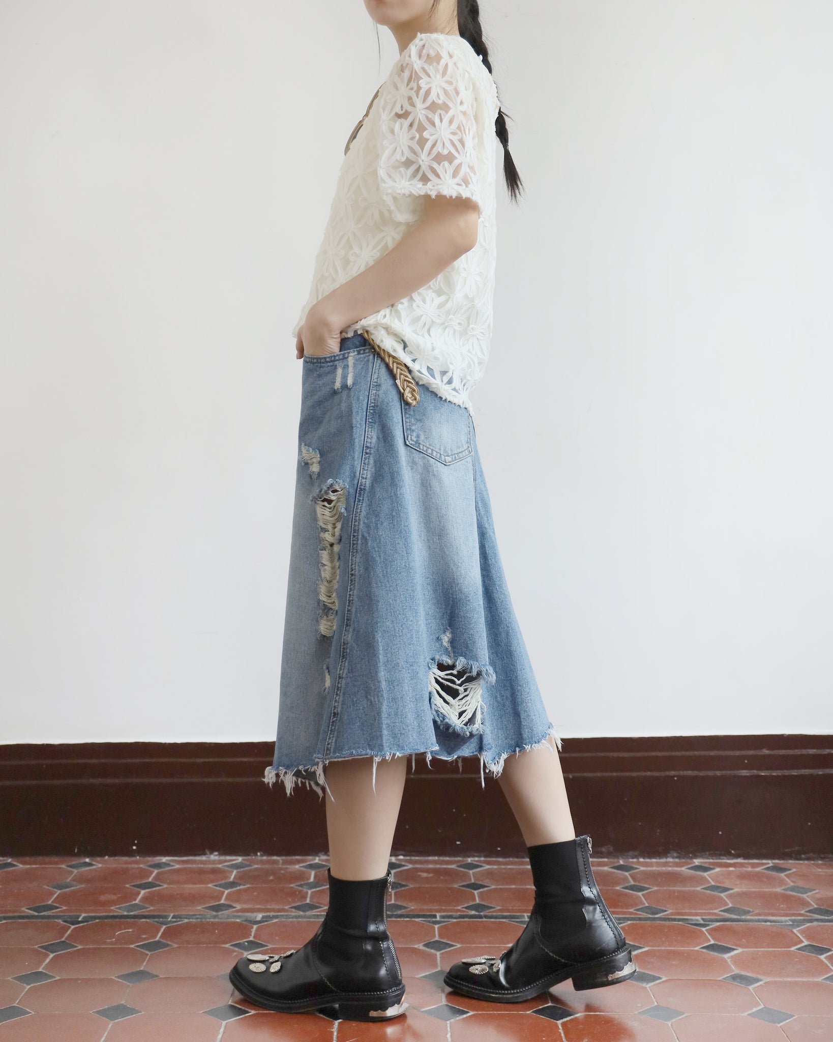 *Ripped Skirt (Size S-XL)