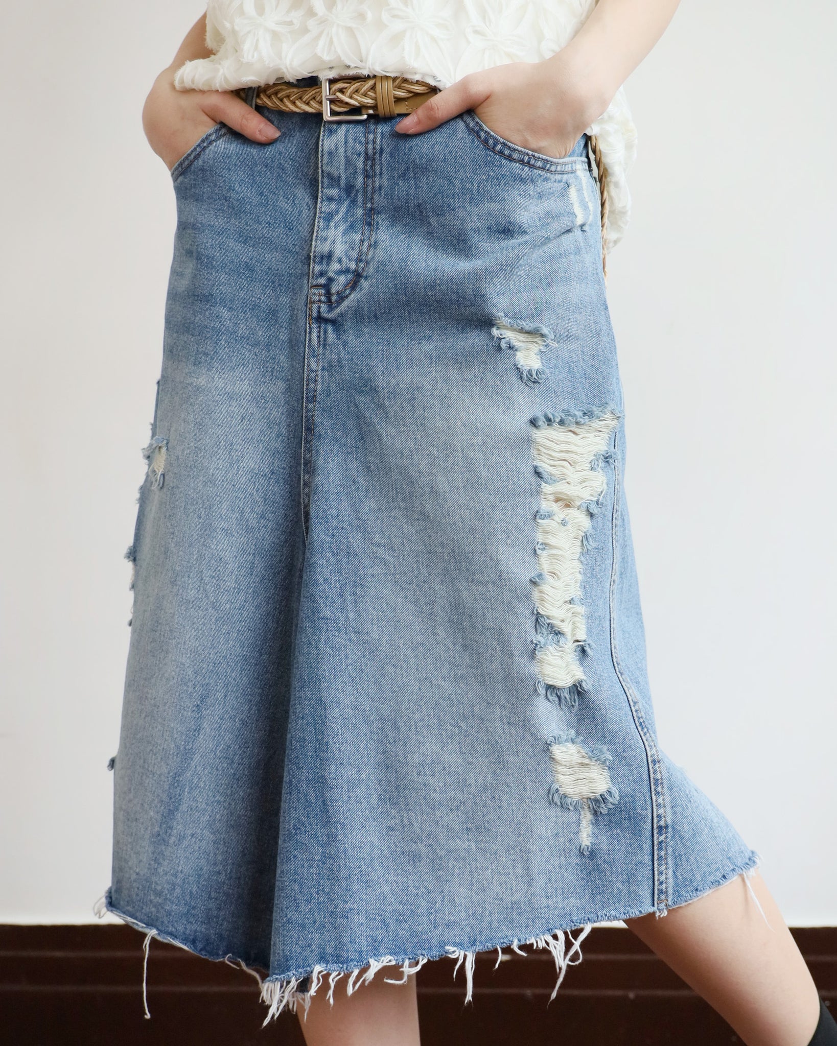 *Ripped Skirt (Size S-XL)