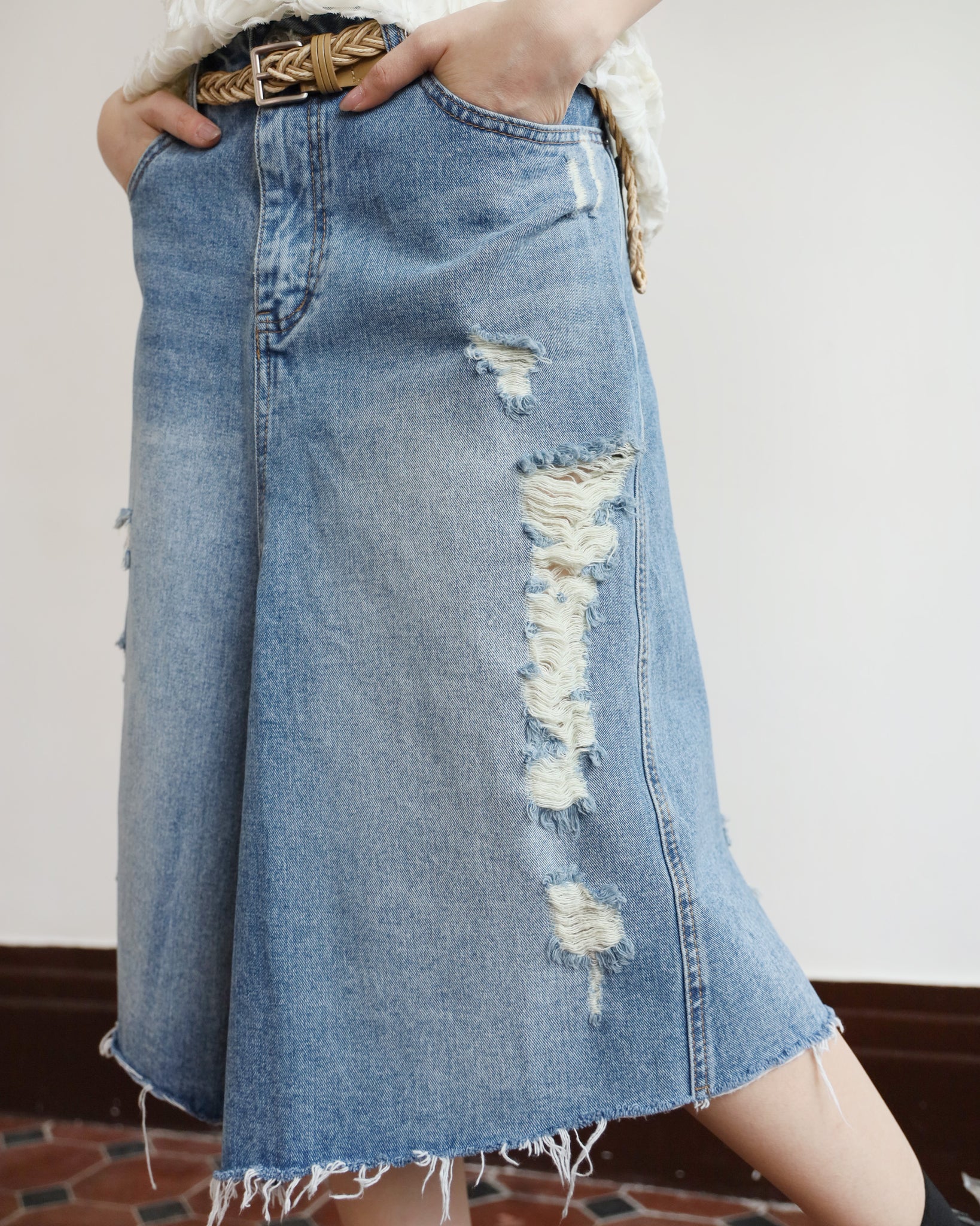 *Ripped Skirt (Size S-XL)