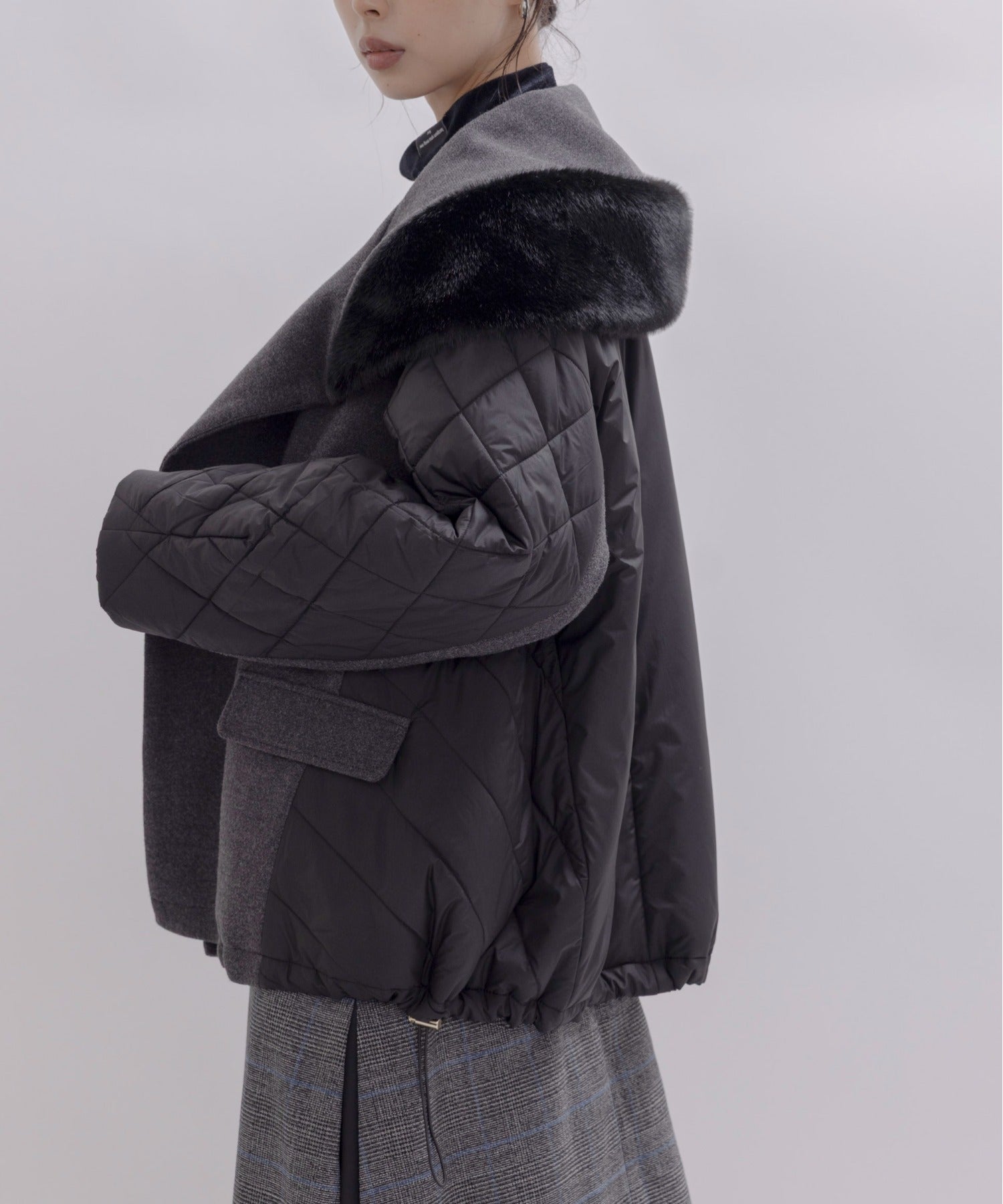 Japan Brand - Mix Fabric Quilted Jacket