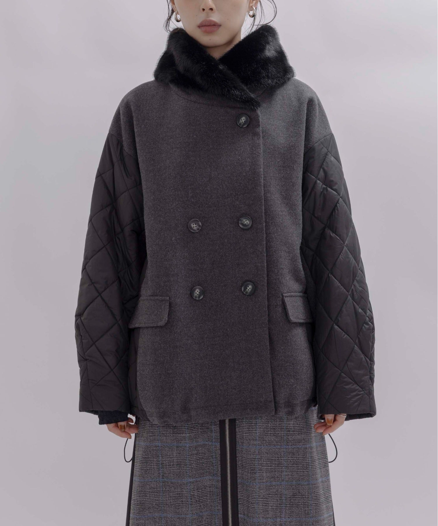 Japan Brand - Mix Fabric Quilted Jacket