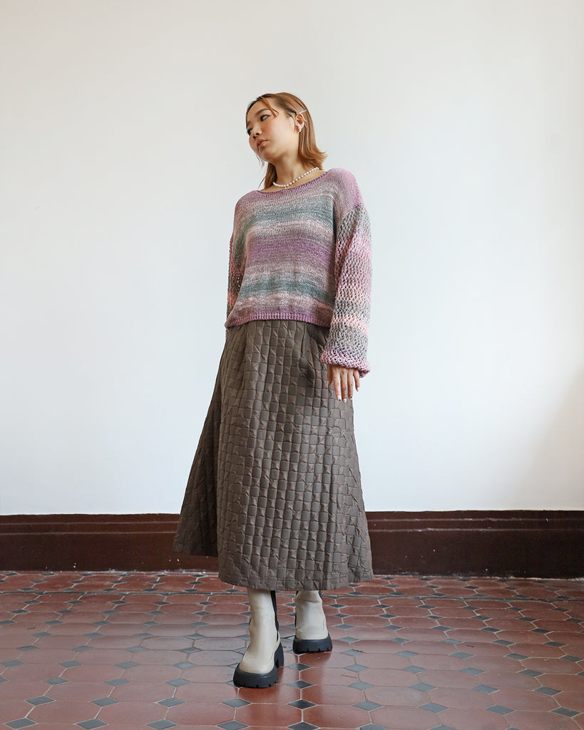 Checker Midi Skirt (3 color)