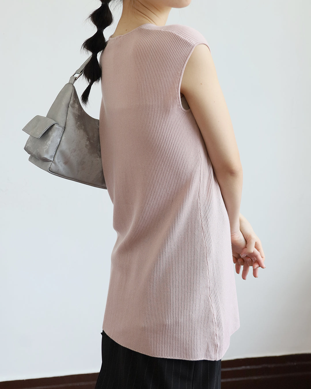 Button Details Longline Vest (5 color)