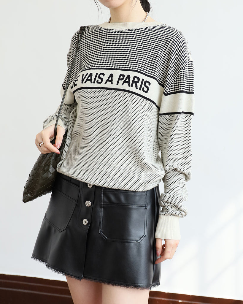 Japan Brand - JE VAIS A PARIS Knit Top
