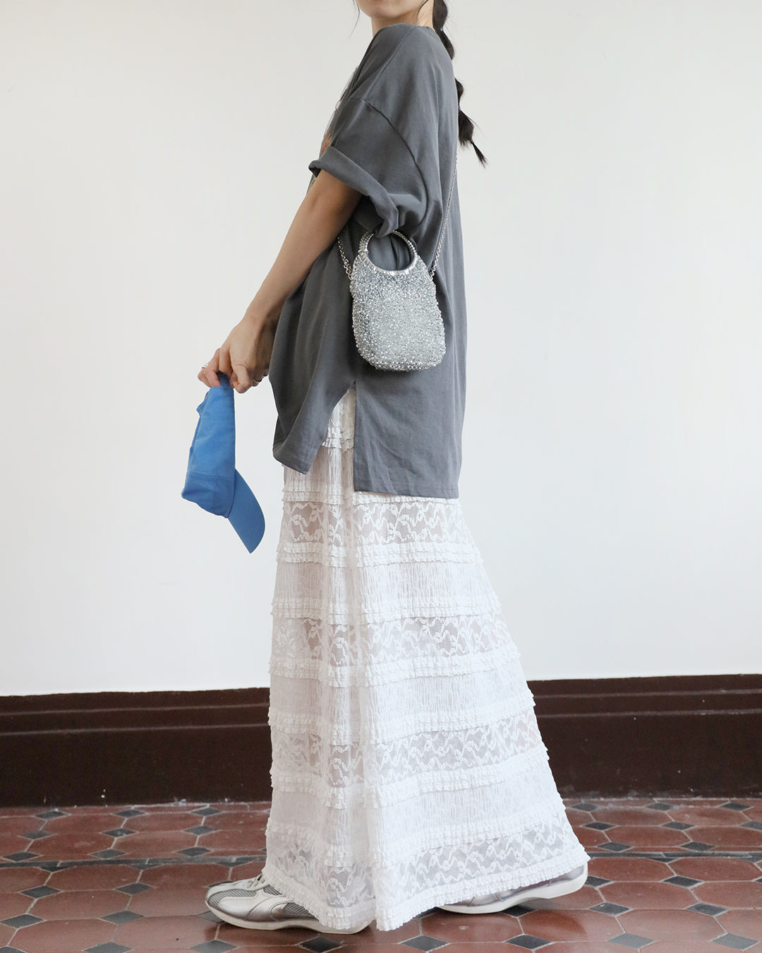 Lace Trimmed Skirt
