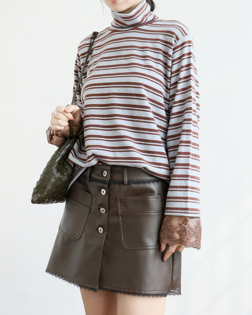 Faux Leather Pockets Shorts (2 colors | Size S-L)