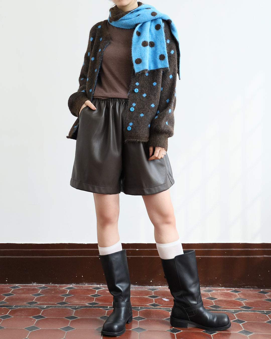 Faux Leather Shorts (2 color)