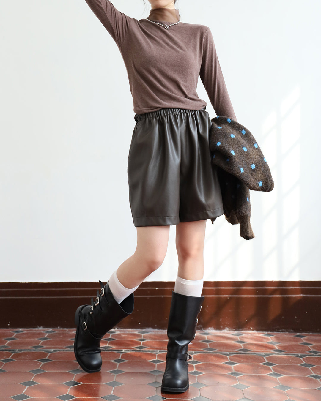 Mesh Turtle Neck Top (4 colors)