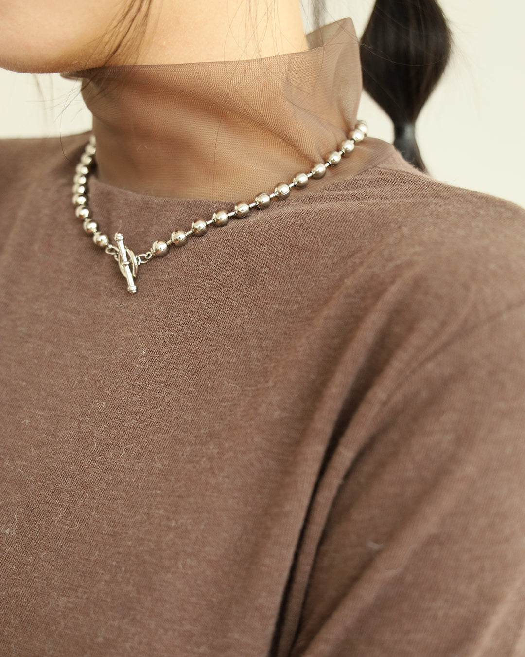 Mesh Turtle Neck Top (4 colors)