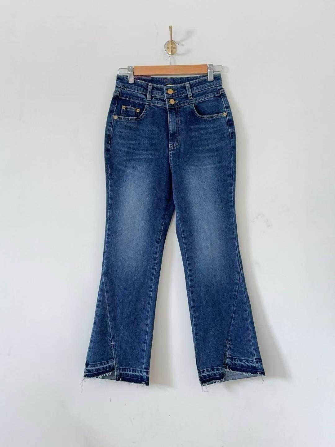 Front Split Flared Jeans (Size L)