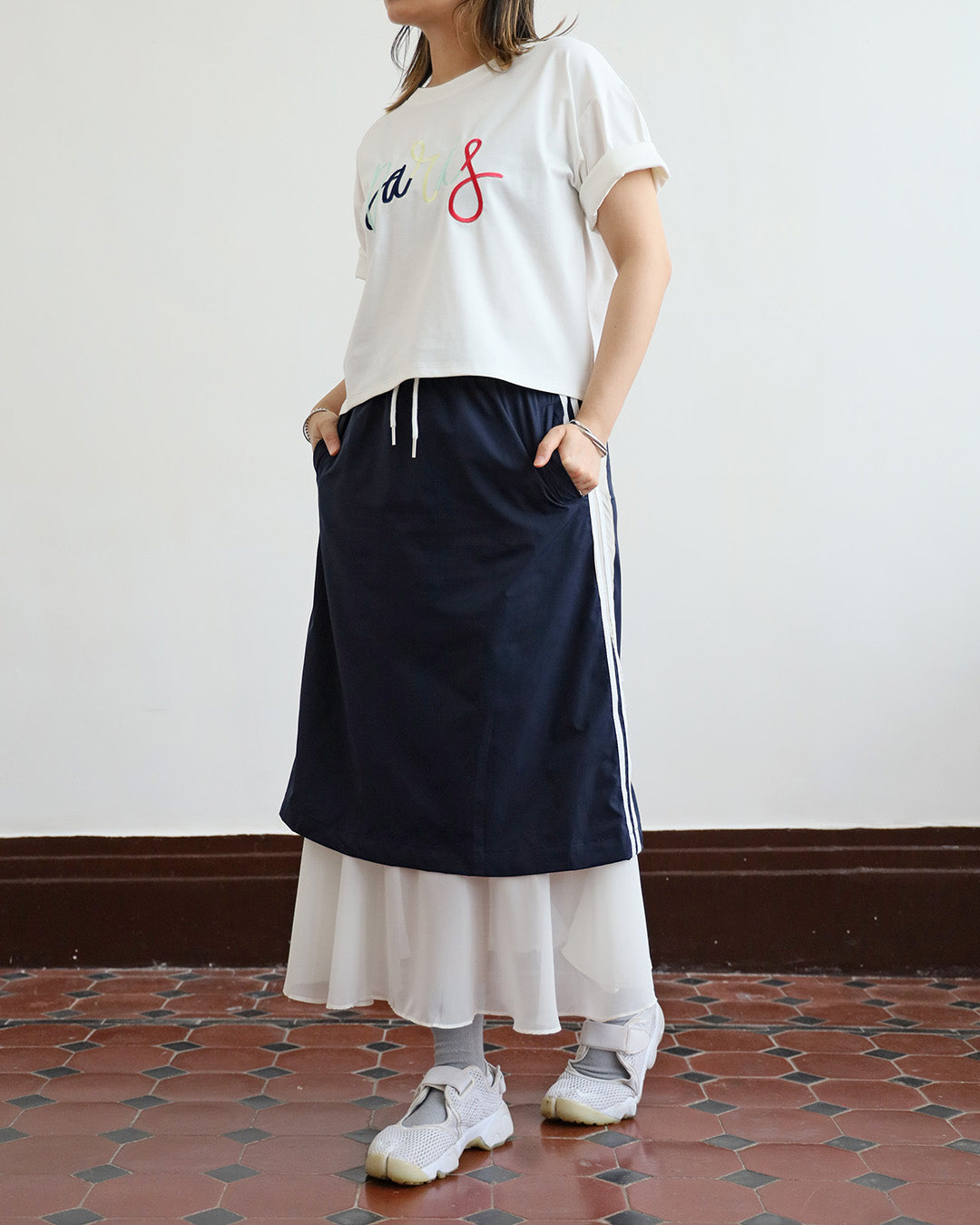 Side Striped Vest + Skirt (Set) | (2 Colors)
