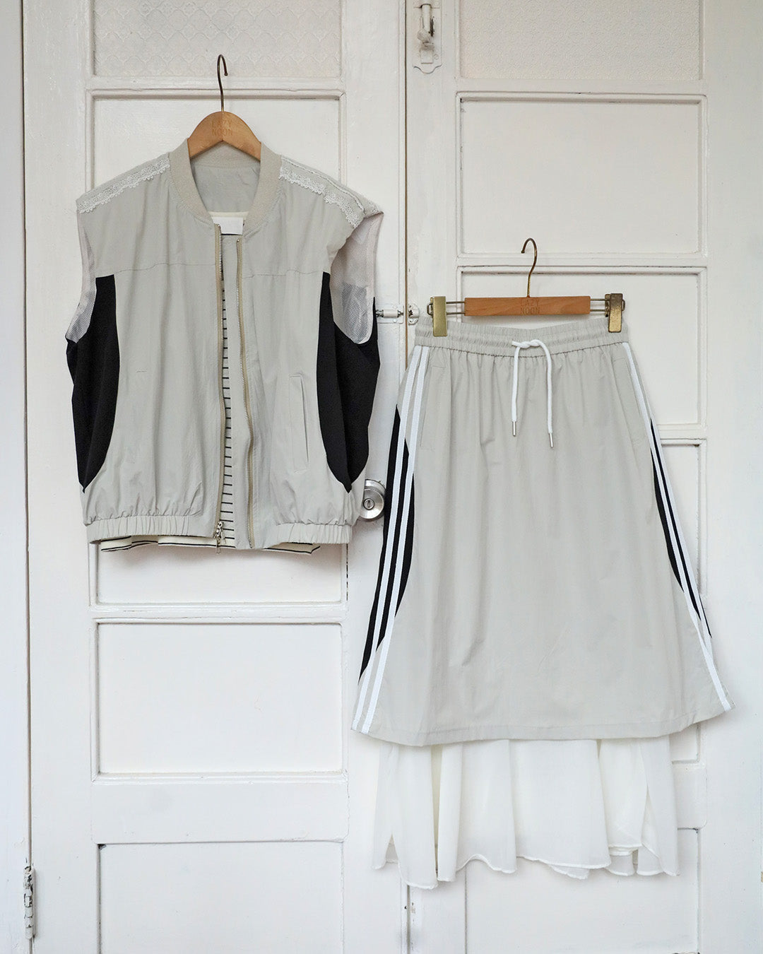 Side Striped Vest + Skirt (Set) | (2 Colors)