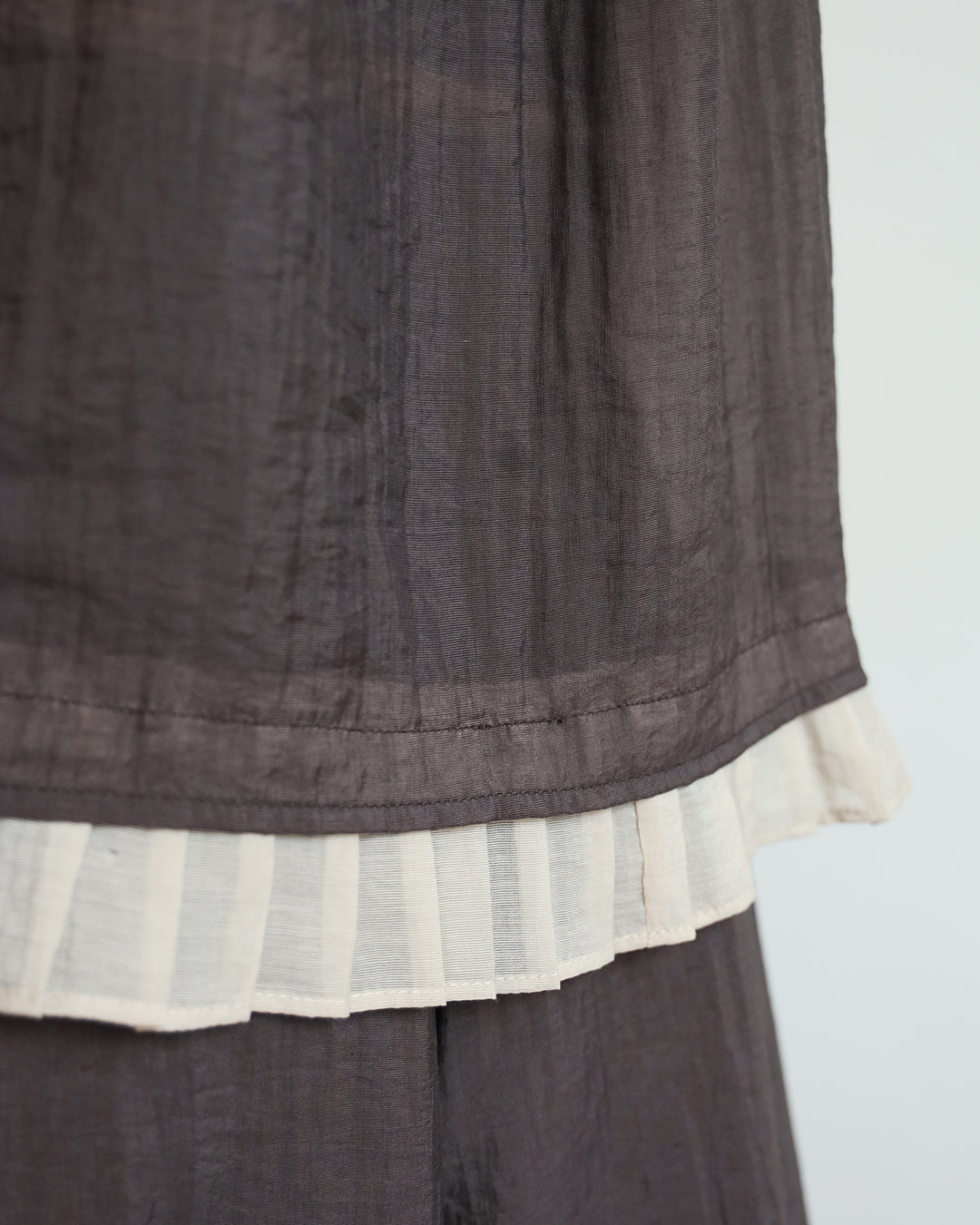 Pleated Layer Top + Pants Set  (2 Colors)