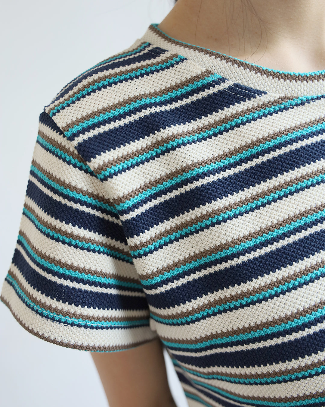 Striped Top in Texture Fabric (2 Colors)