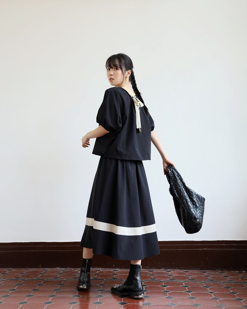 Ribbon Top & Skirt Set