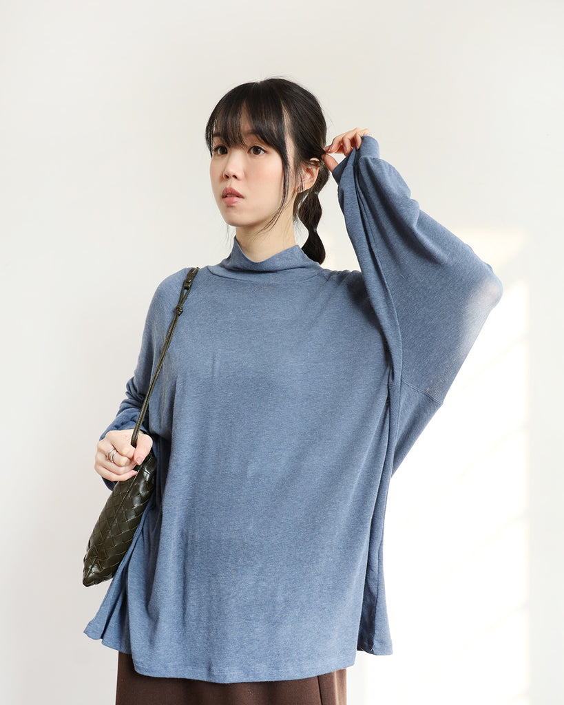 Loose Fit Turtle Neck Top (6 colors)