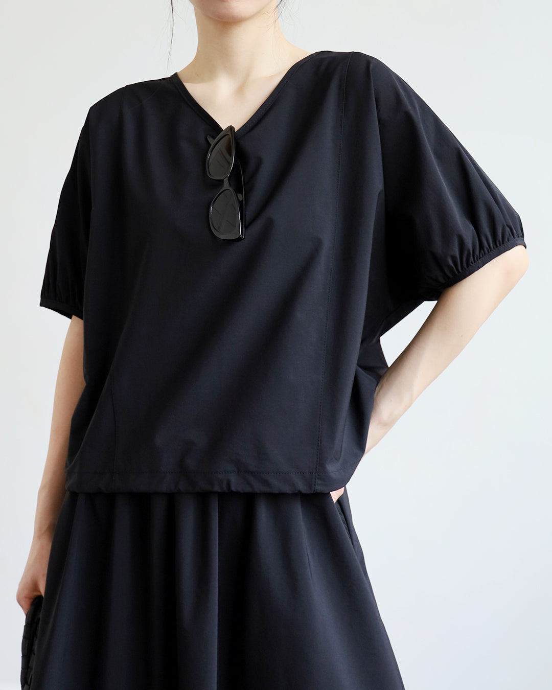 Ribbon Top & Skirt Set (2 Colors)
