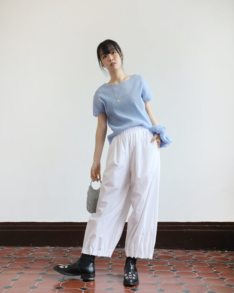 Pleated Hem Pants