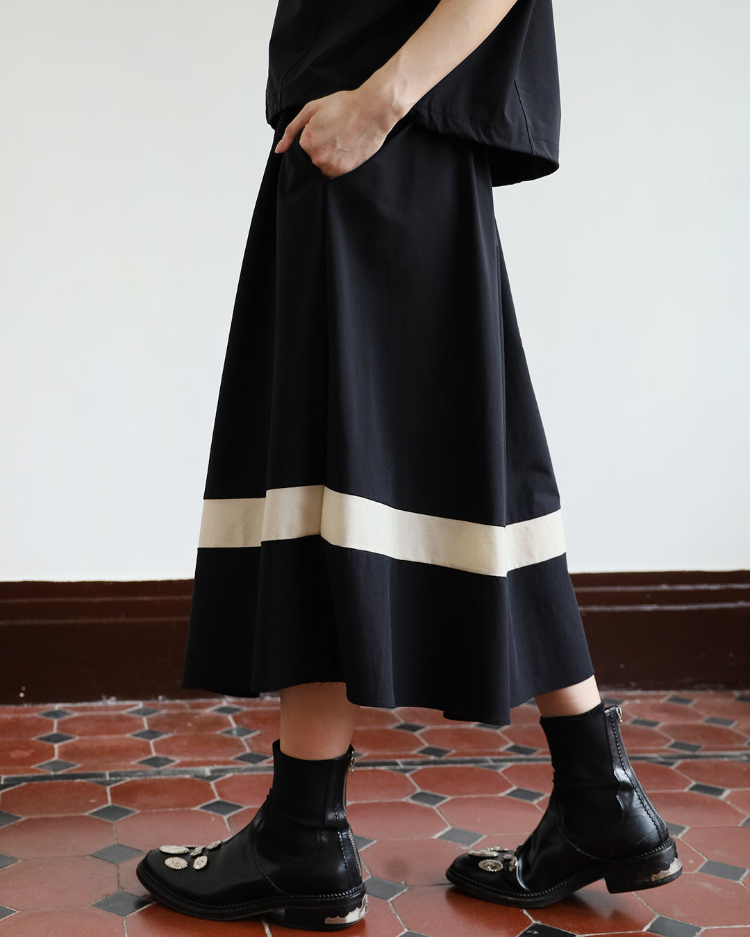 Ribbon Top & Skirt Set (2 Colors)