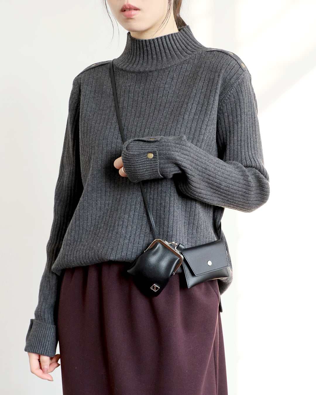 Studded Details Ribbed Top (4 colors)