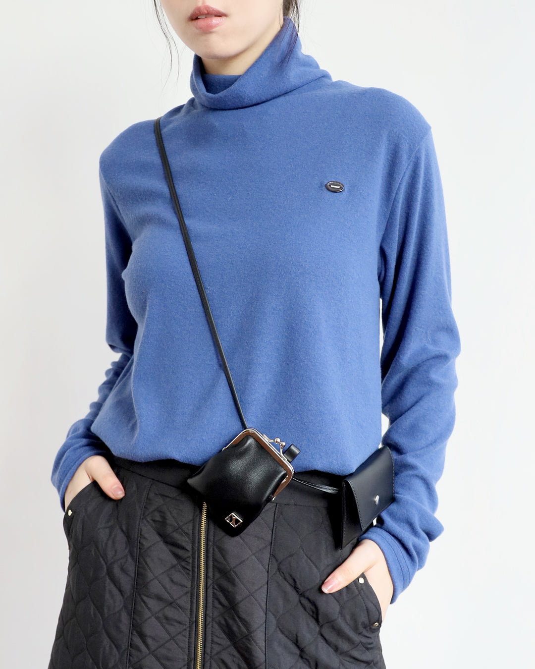 Relaxed Fit Turtle Neck Top