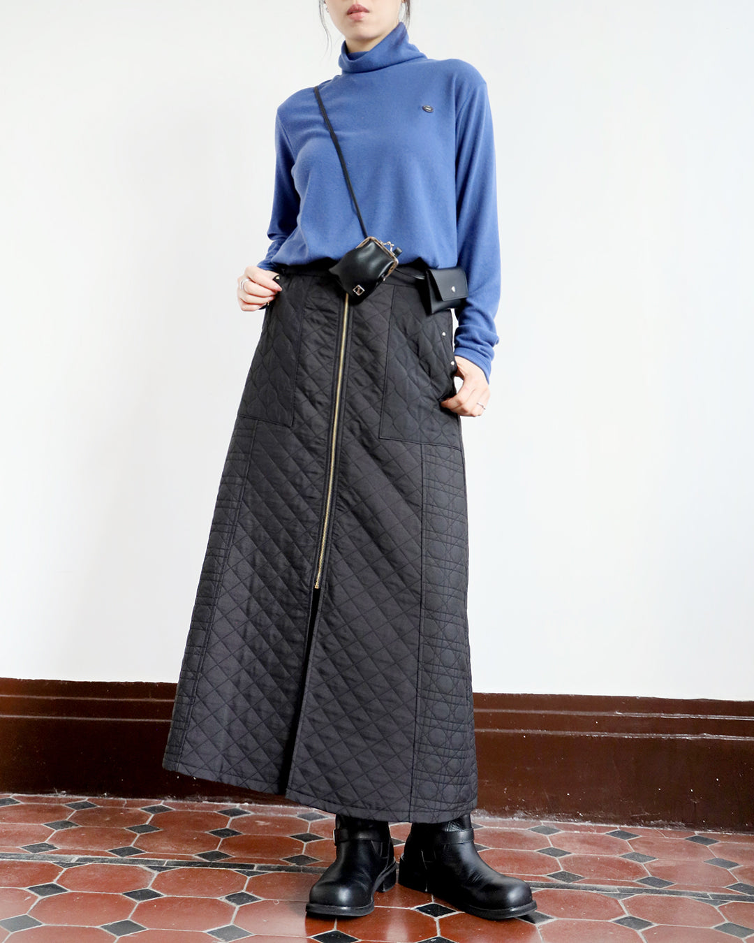 Relaxed Fit Turtle Neck Top