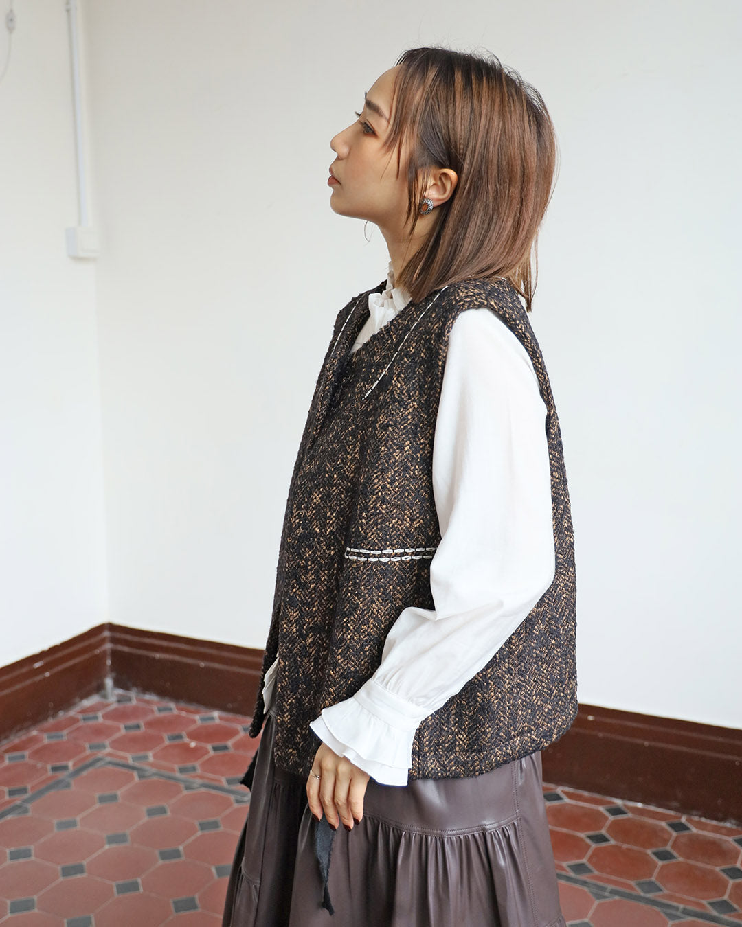 Ruffle Trimmed Blouse