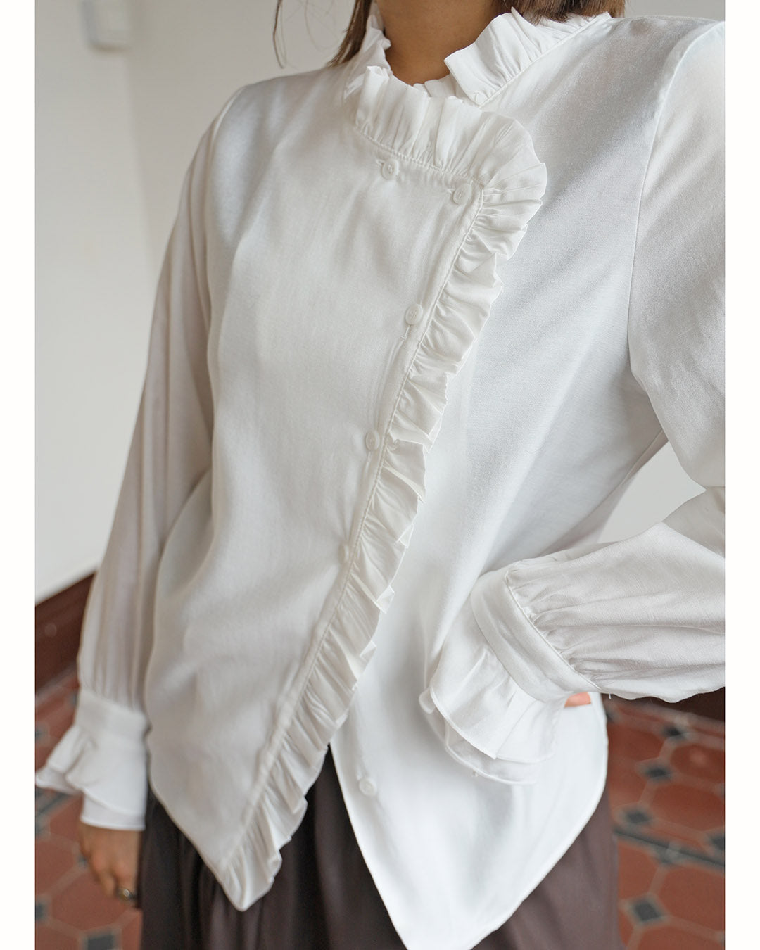 Ruffle Trimmed Blouse
