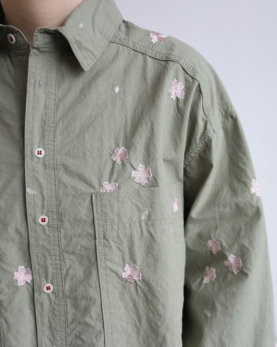 Japan Brand -Embroidery Sakura Shirt