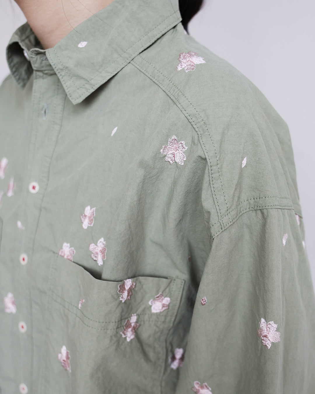 Japan Brand -Embroidery Sakura Shirt