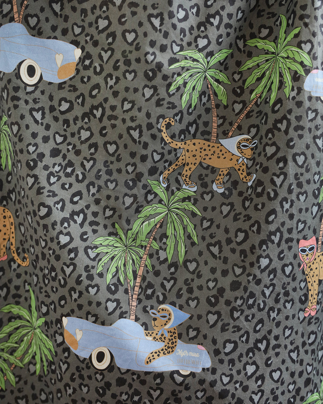 Leopard Pattern Drawstring Dress