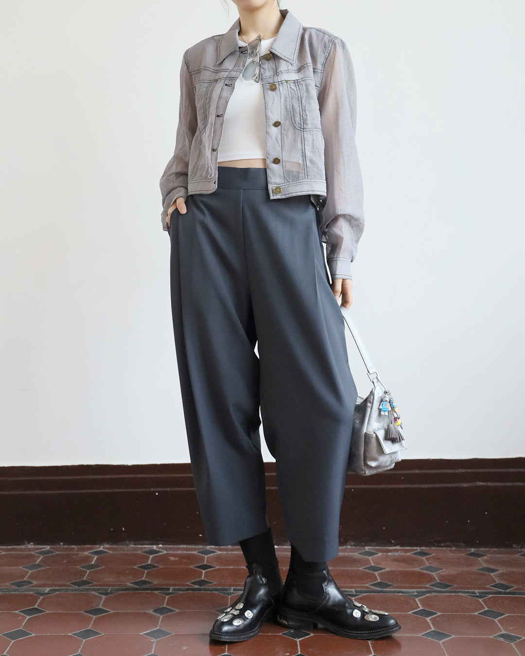 Pleated Tapered Pants