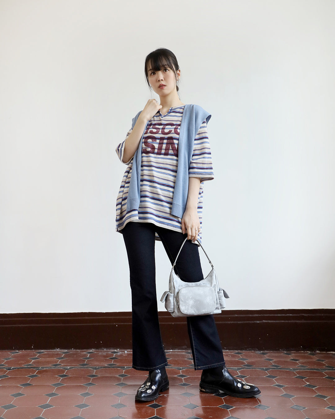 Japan Brand-Relaxed Striped Top